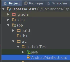 Novo AndroidManifest.xml